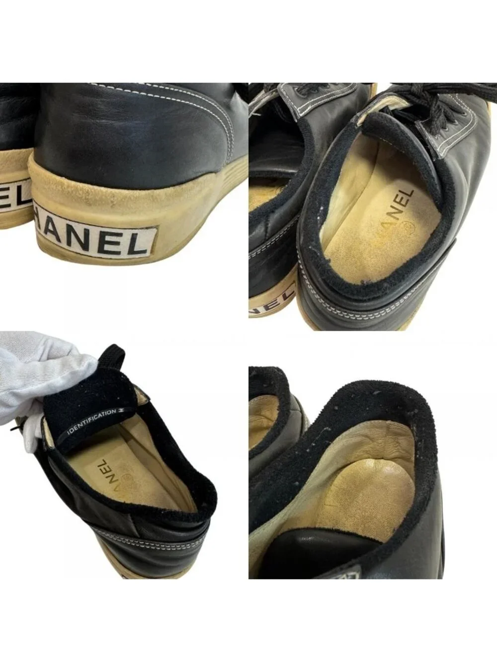 Chanel CC Logo Stitch Sneakers